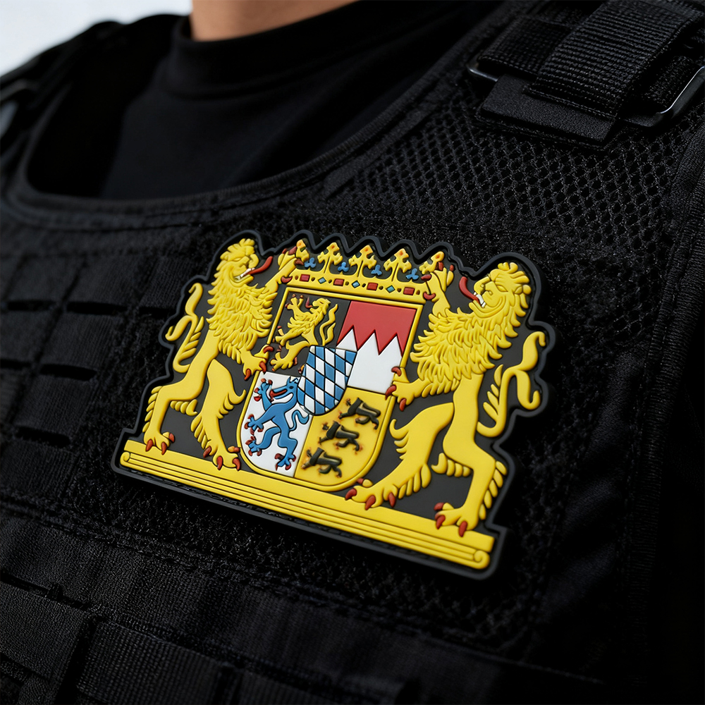 Custom Germany 3D Rubber Patch “BAYERN” Embossed Soft PVC Badge German Flag Logo Patch for Jackets Bags and Souvenirs