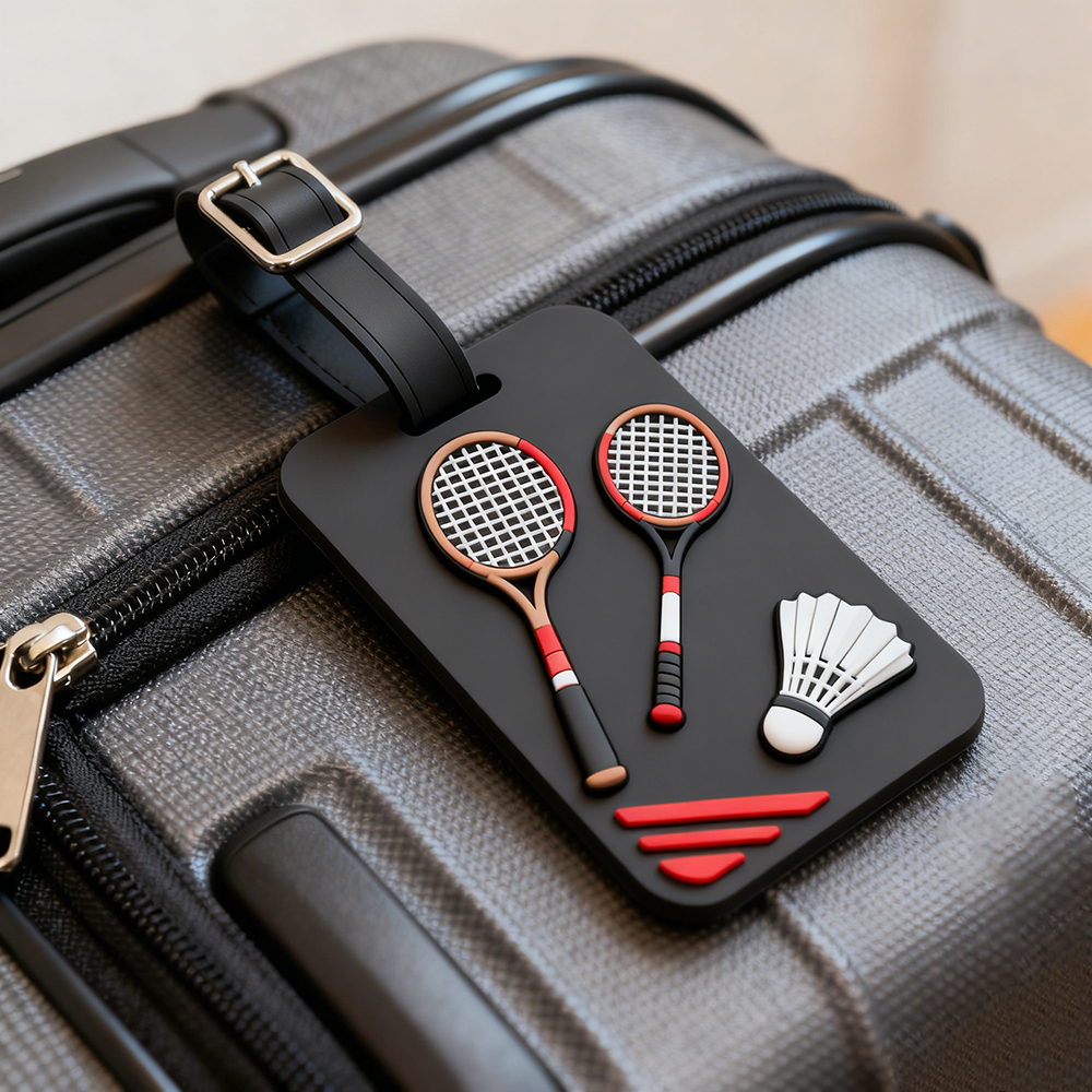 Wholesale Personalized Custom Logo 3D Silicone Suitcase Labels Travel Soft PVC Luggage Tag Leather Baggage for Advertising