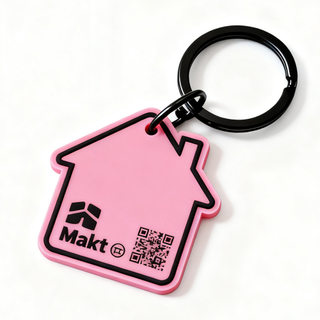 Customizable Soft Rubber PVC Real Estate Souvenir Keychain Personalized Logo Promotional Keychain & Carabiner for Business Gifts