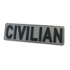 Custom CIVILIAN Patch Glow in the Dark 3D Soft PVC Rubber Patch Night Reflective Emblem Badge for Jackets Bags and Hats
