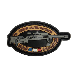 Custom French High Precision Shooter PVC Patch Soft Rubber Badge for Jackets Backpacks Outdoor Gear