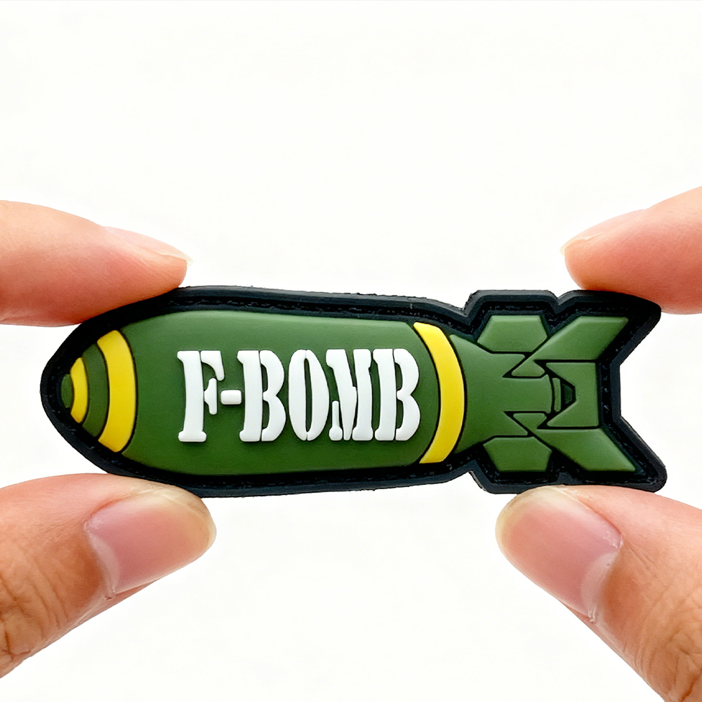 F-Bomb Tactical PVC Patch Heavy Duty Hook Loop Morale Badge for Backpacks Jackets Outdoor Gear