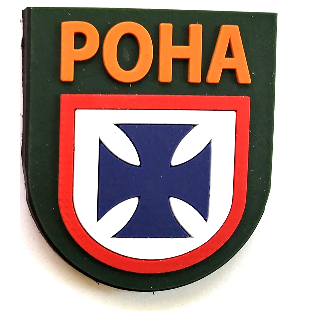 Custom Modern Historical ROA POHA Style 3D PVC Patch Embossed Rubber Badge Germany Heritage Emblem for Jackets Bags
