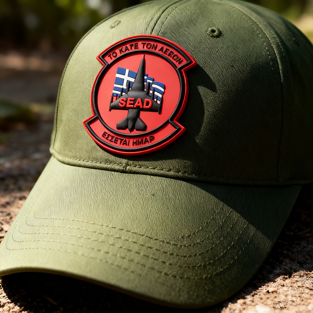 Custom Hellenic Aviation PVC Patch 3D Rubber Greece Wing Emblem Hook and Loop Tactical Morale Badge