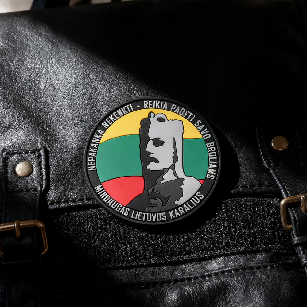 Custom Baltic Mindaugas 3D PVC Patch Lithuania Heritage Rubber Emblem for Jackets, Bags & Airsoft