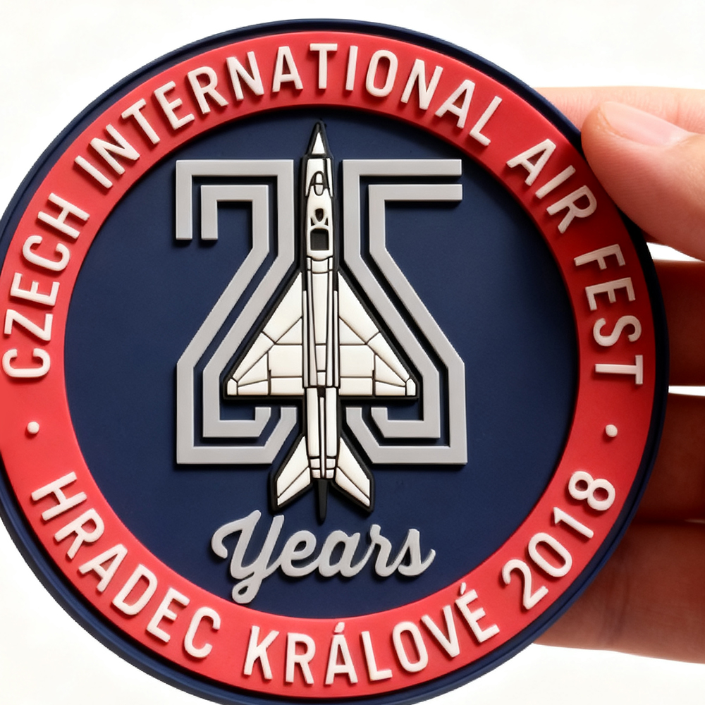 Custom Czech CIAF International Air Fest PVC Patch 3D Rubber Emblem for Collectors and Aviation Fans
