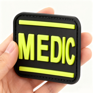 Custom Glow in the Dark “Medic” PVC Patch | 3D Rubber Medical Badge with Velcro for Backpacks, First Aid Kits & Outdoor Gear