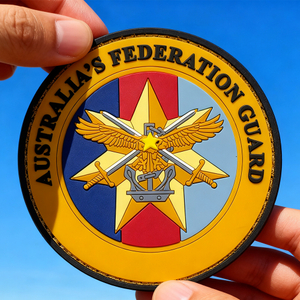 Custom Australian Federation Guard PVC Patch – 3D Rubber Emblem with Hook and Loop Backing