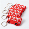2D Pvc Rubber European One Piece Creative British Red Bus Big Ben Pendant Keychain London Phone Box Souvenir Keychains Rings