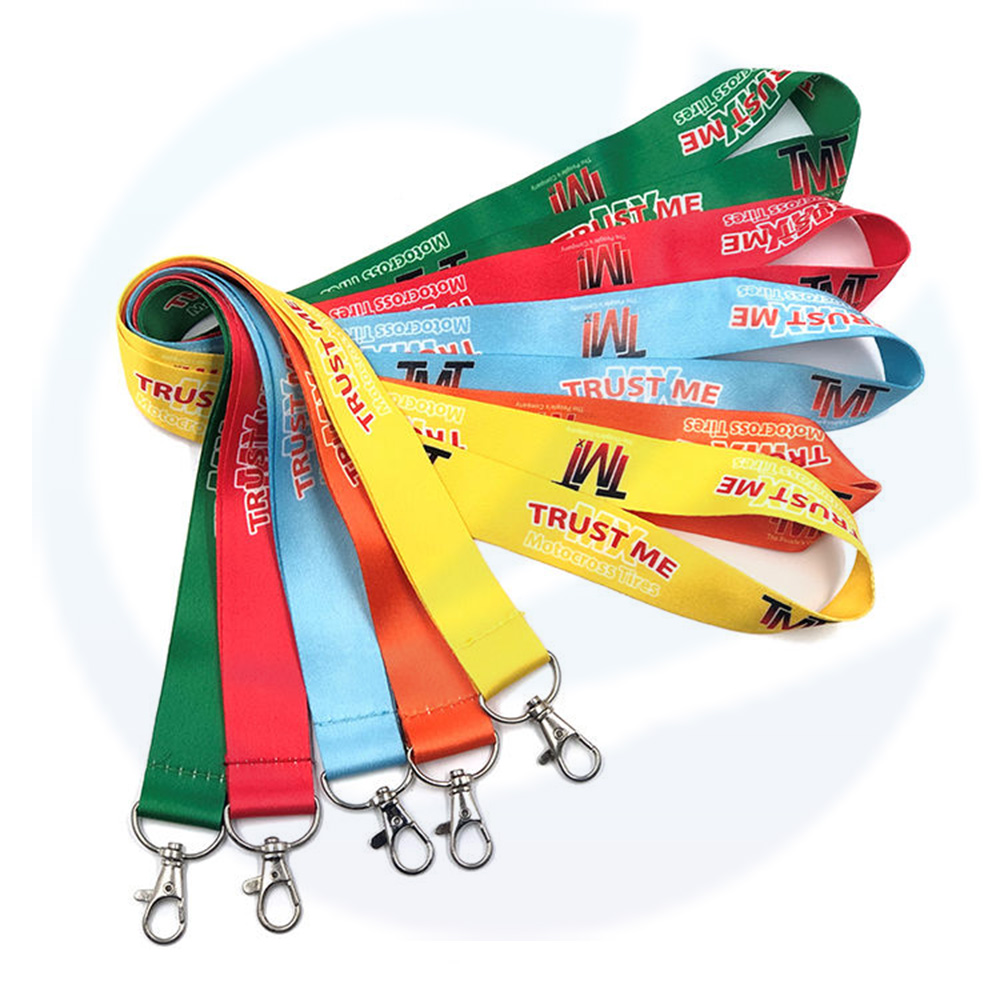 Personalized Custom Printing Logo Lanyard Sublimation Polyester Neck ID Lanyards With Logo Custom
