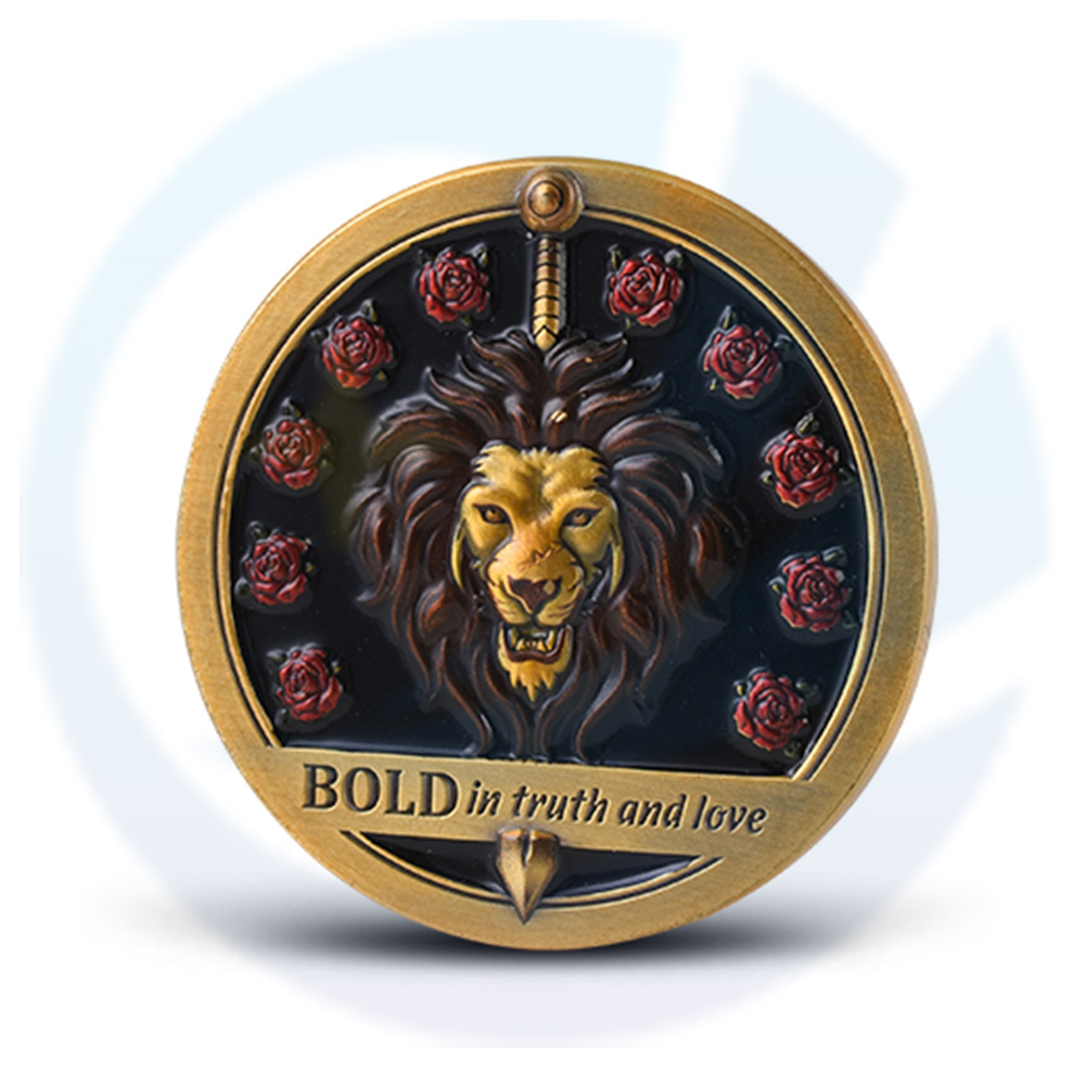 China Factory Metal Crafts Custom Making Coin Zinc alloy Die Casting Masonic Gold Soft Enamel 3D UV printing Challenge Coins