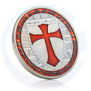 Red Cross Masonic 3D Challenge Coin Revolve Custom Red Cross Masonic Series 3D Challenge Coin