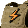 3D PVC Rubber Applique Patch With Hook,Lightning Stickers Badges Tactical Patches For Backpack,Hat,Armband