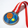 Personalised Creative Design High Quality Racket Shape Pickleball Tournaments Game Pickle Ball Sports Award Medals Medallas Medallion Custom Pickleball Medal