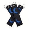 Customizable Nylon Keychain with Woven Design and Carabiner