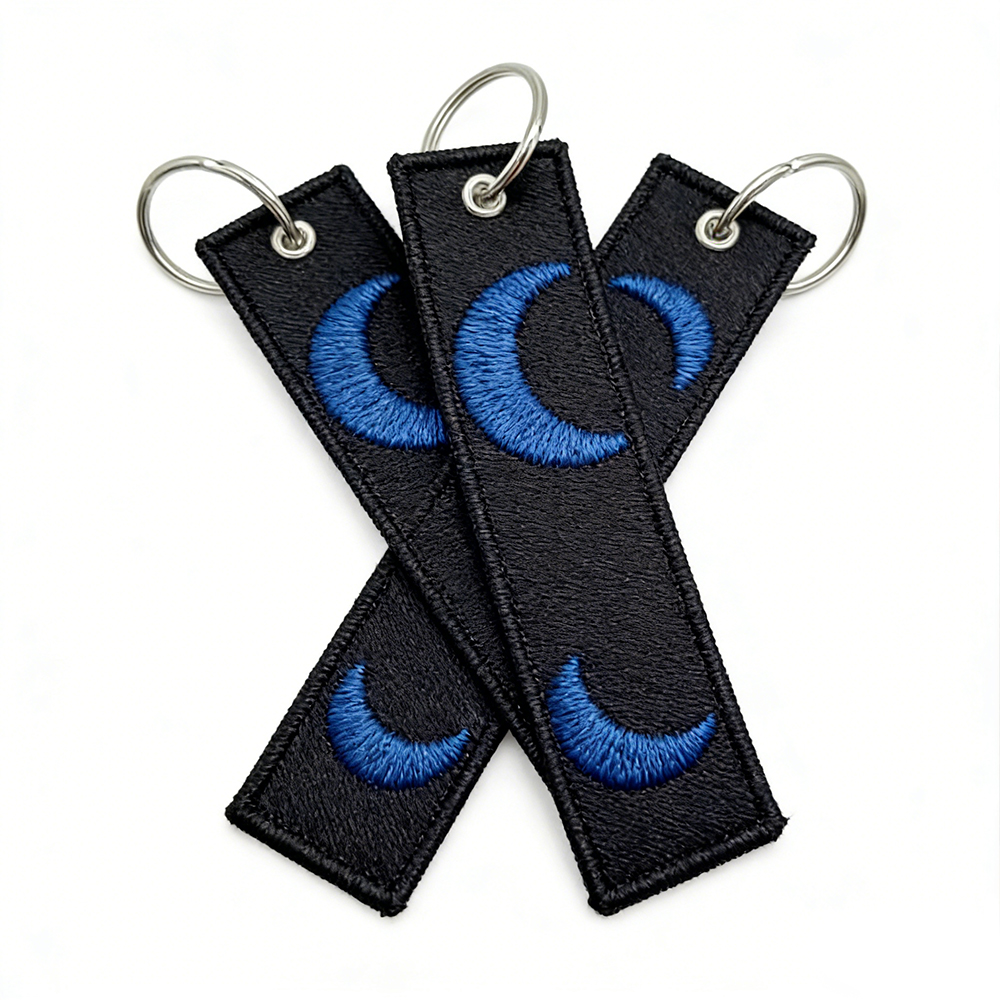 Customizable Nylon Keychain with Woven Design and Carabiner