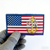 USA USN Navy Style PVC Patch American Flag Anchor Emblem 3D Soft Rubber Patch for Gear Bags Jackets