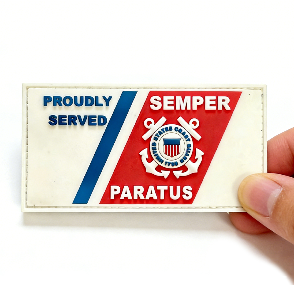 U.S. Coast Guard PVC Patch and Luggage Tag Custom Rubber Patch Durable Identification Tag for Bags Gear and Travel Use