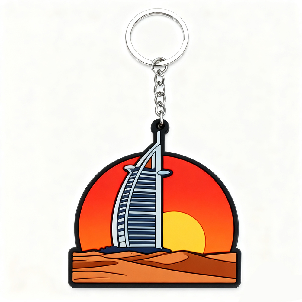 Manufacturer Personalized Logo Design Anime Custom Saudi Arabia United Arab Emirates Logo Silicone Key Holder 