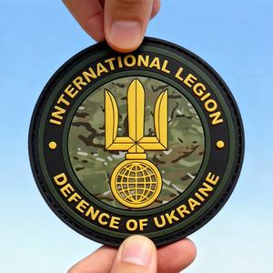 International Morale Support Legion Ukraine Camo PVC Patch Custom Soft Rubber Patch Durable Camo Emblem for Apparel Bags Gear