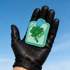 Lucky Seven Leaf Clover PVC Morale Patch Custom Soft Rubber Patch Green Clover Symbol Patch for Bags Hats Jackets