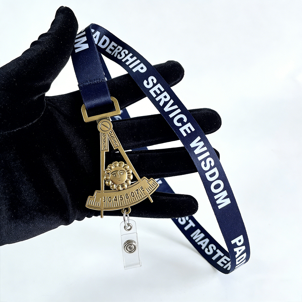 Past Master Lanyard Custom Design High Quality Past Master Lanyard for Events Meetings and Daily Wear