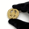 Freemason Lapel Pins Classic Masonic Symbol Metal Badge Elegant Freemasonry Pin for Suits Jackets and Formal Wear