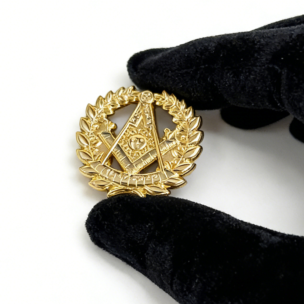 Freemason Lapel Pins Classic Masonic Symbol Metal Badge Elegant Freemasonry Pin for Suits Jackets and Formal Wear
