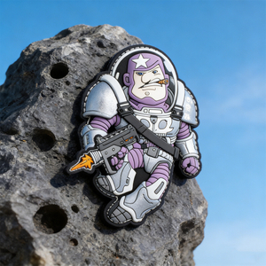 US Space Collectible PVC Morale Patches Custom Soft Rubber Hook and Loop Space Theme Emblems for Gear Bags and Apparel