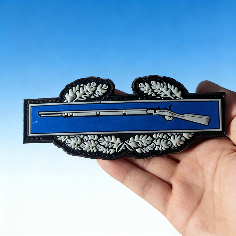 U.S. Army CIB Style PVC Patch Combat Infantryman Badge Design Durable 3D Rubber Patch for Collection Gear