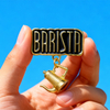 New Product Creativity Barista Apron Brooch Pin Fashion Coffee Pot Coffee Bean Enamel Pin Coffee Accessories Gift Lapel Pin