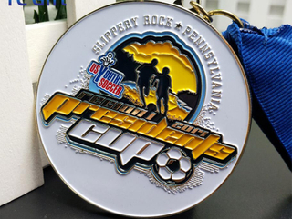 Zhongshan Factory Professional Customized Metal Marathon Sports Award Medallion Soccer Trophy Gold Medal