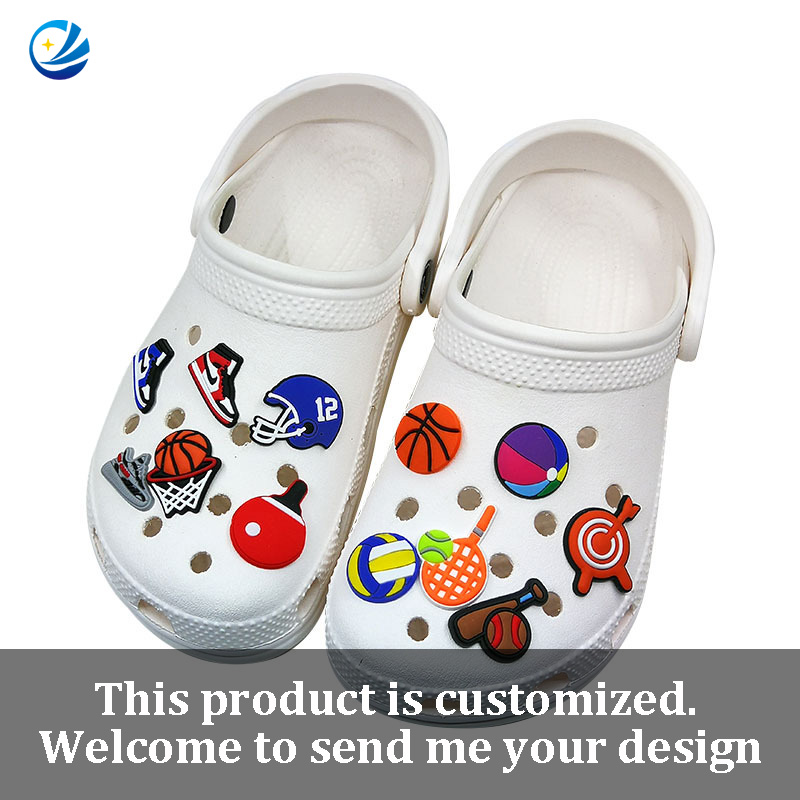 Custom Shoe Charms Designers Pvc Logo Shoe Charms Packs For Clogs