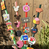 Popular soft pvc reusable fit 6-8 mm straw flower plant butterfly straw topper charms