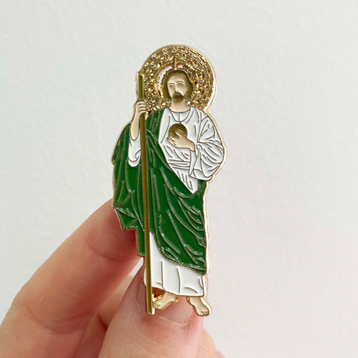 Customized Fashion Mexican Hat Pin Jesus Judas Hat Pins Custom Soft Enamel Pin