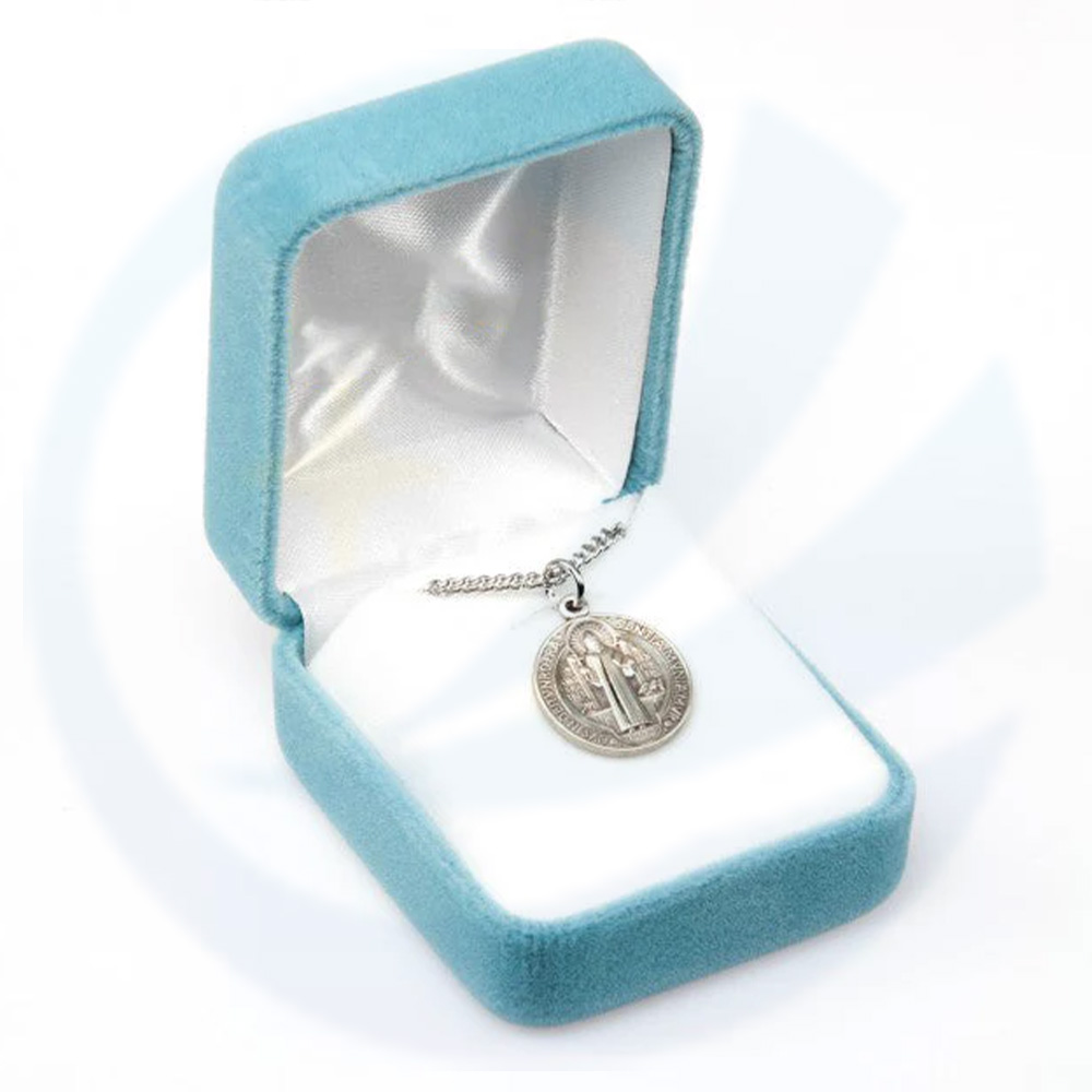 Saint Benedict Sterling Silver Medal with 18" Chain