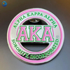 Custom Souvenir Metal Alpha Kappa Alpha Sorority keychain Fashion jewelry lapel pins badge