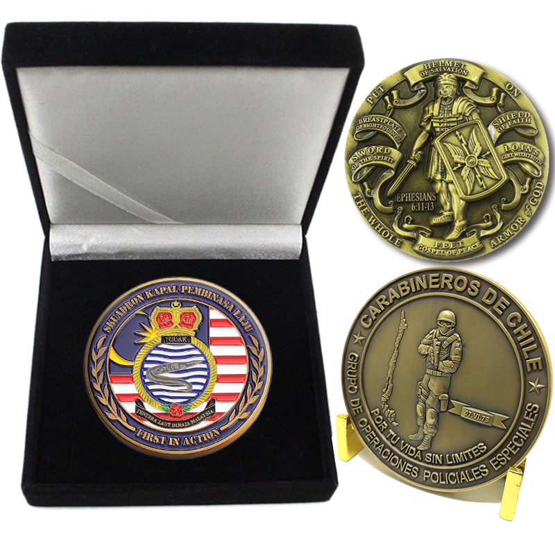 3d Zinc Alloy Challenge Coin Custom Engravable Metal Double Commemorative Souvenir Coin Stainless Steel Coin Charms