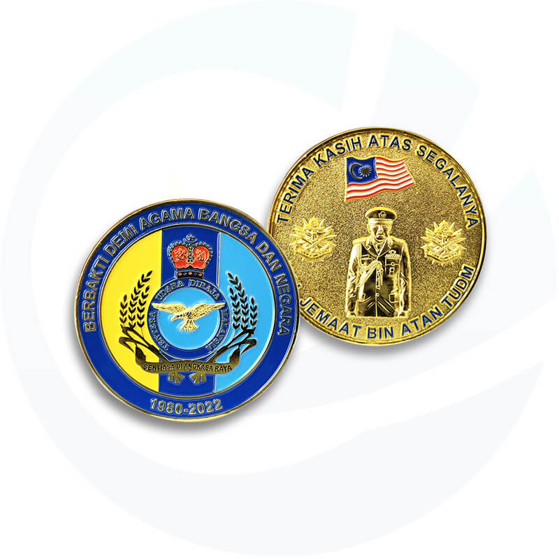 Custom 3D Military Gold Challenge Coins