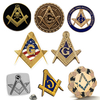 High Quality Free Design Custom Freemason Irregularly Masonic Shaped Soft Enamel Lapel Pins for Sale