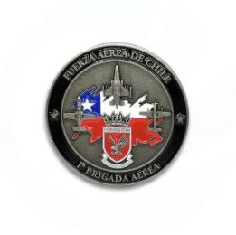 What is the origin of the custom challenge coin?