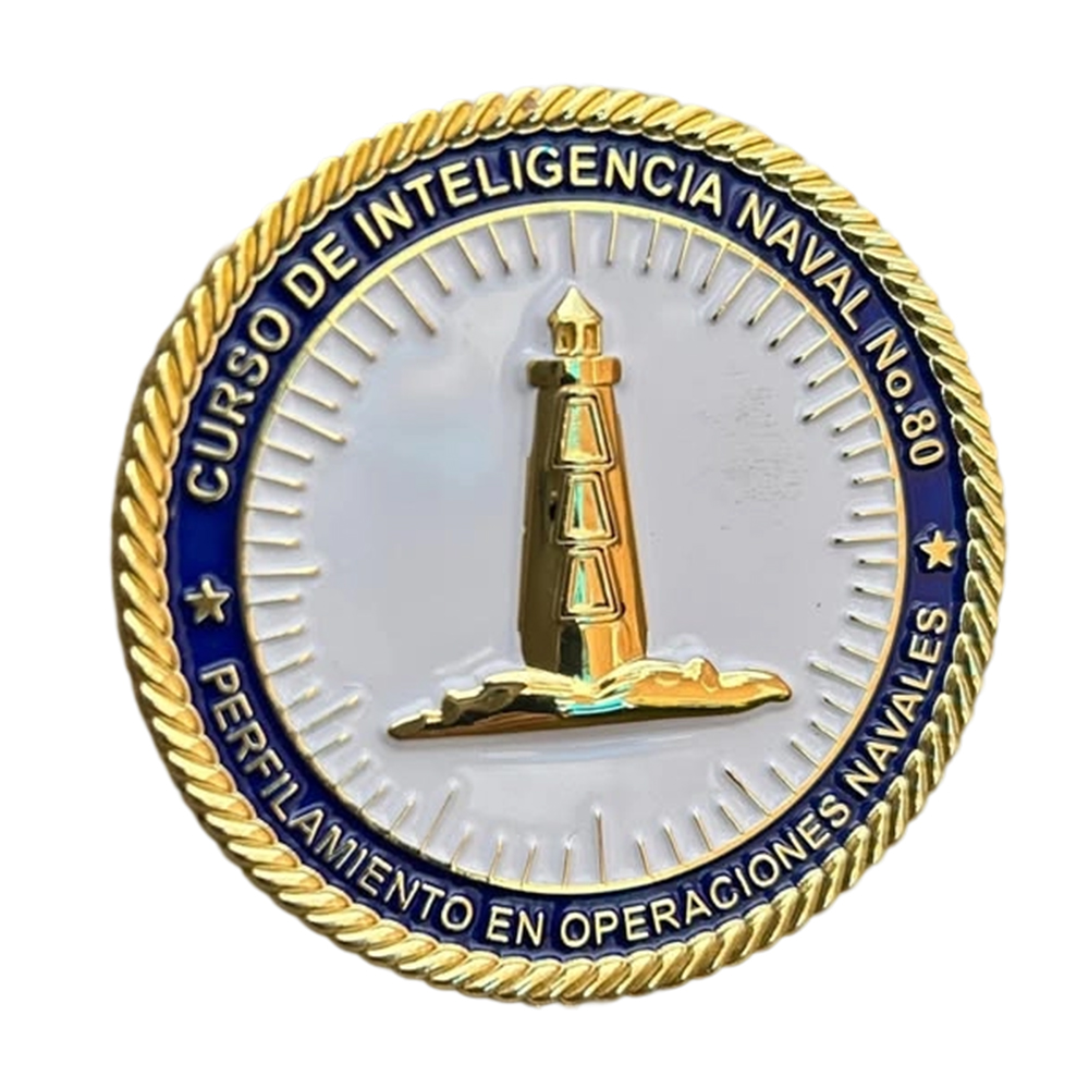  Custom Soft Enamel Logo Metal 3d Embossed Colombia Gold Coin