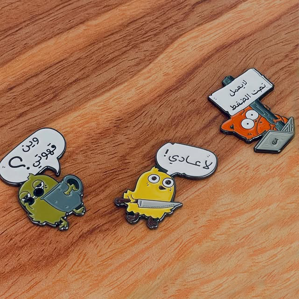 Custom Enamel Badge Metal Crafts Creative Phone Stickers Cartoon Badge Custom Lapel Pin Cute Hard