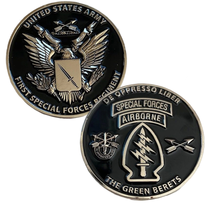 Custom 5th Special Forces Group French Premium Metal Coin With Your Own Logo Zinc Alloy Big Enamel Coin for Souvenir
