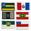 Pvc Brazil Flag Patches Custom Logo Various Country Various States Flag Design Backing Soft Rubber Patches for Clothing