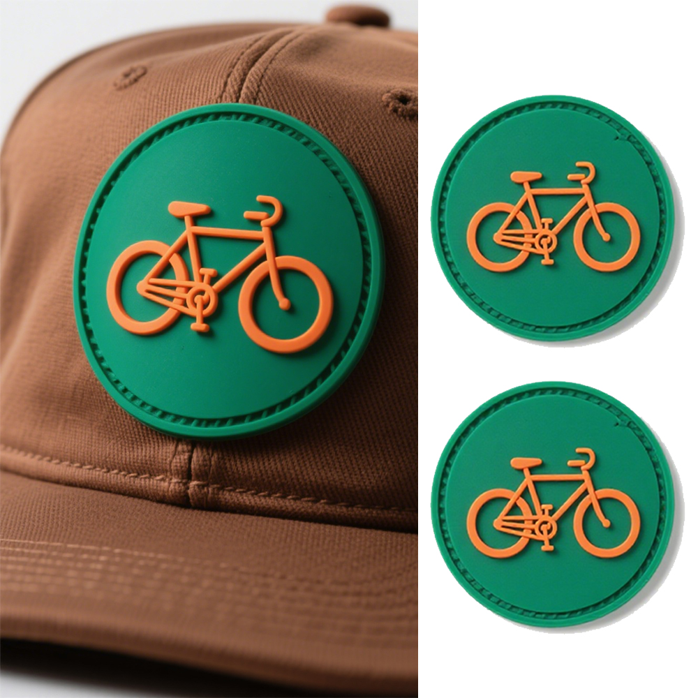 Round Motorcycle Patches Bicycle Logo Biker Hats Accessories Sewing Men's Bike Iron on Hat Patch Bandas Custom