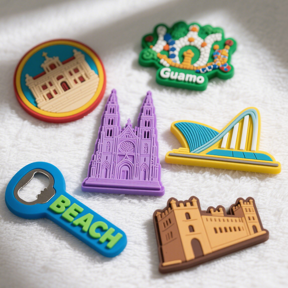Custom Promotional 3D Silicone Souvenir Sublimation Fridge Magnets Country City Tourist Resin Refrigerator Magnet