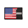 OEM Custom Silicon Patches Large Size 3D US American Blue Line Flag Iron-On PVC Rubber Patch for Clothing Woven Fabric Technique