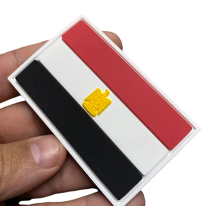 Hot Sale Customized Egypt 3D Cartoon Sew-On Clothing Accessories Fashionable Good Embossed And Carved Soft PVC Patches