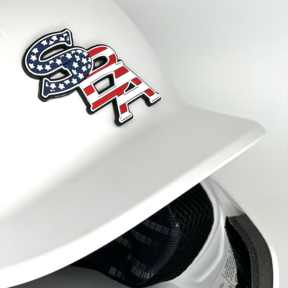 Solid 3D White PVC Rubber F Patches Adhesive Waterproof White PVC Rubber Patches for Children Teens' US Summer Winter Hats Caps